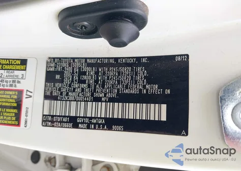 2013 Toyota Venza Xle V6 из США, поврежденный, VIN 4T3ZK3BB7DU054401